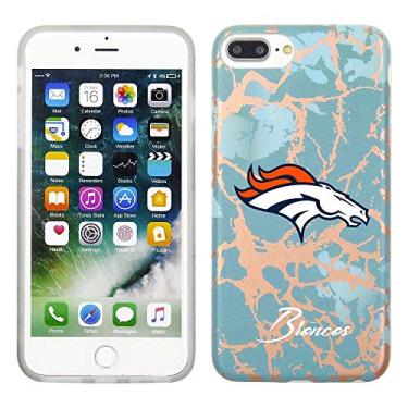 Imagem de Prime Brands Group Capa de celular para Apple iPhone 8 Plus/7 Plus/6S Plus - azul-petróleo/ouro rosa - licenciado pela NFL Denver Broncos