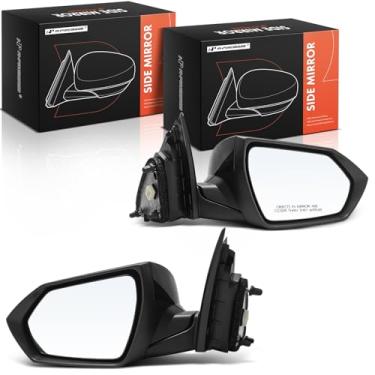 Imagem de A-Premium Par (2) espelhos retrovisores elétricos do lado do motorista e do passageiro - compatível com Hyundai Elantra 2021 2022 2023 - Espelho retrovisor externo preto dobrável manual não aquecido
