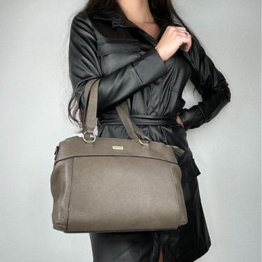 Imagem de Bolsa recuo em couro legítimo b.987, Cinza