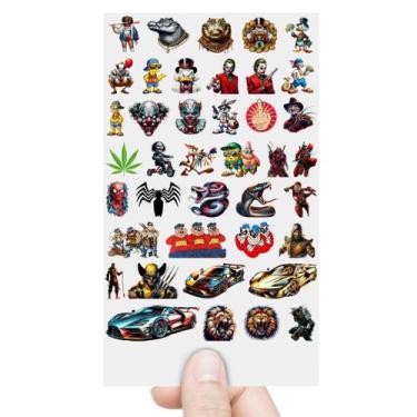 Imagem de Cartela 40 Adesivos Mandrake DTF UV Envernizado Prova D'Água - Graviar