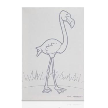 Imagem de Souza & Cia, Tela De Pintura Riscada, 20cm X 30cm, Desenho: Flamingo (Ref: 8171)