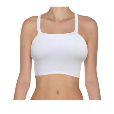 Imagem de Cropped Multi-Way Hanes 5771 Sem Costura, Branco, G