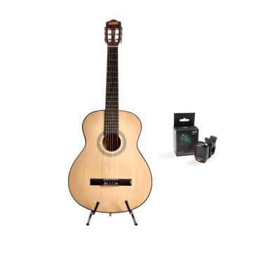 Imagem de Kit Violão Land Acústico Nylon Natural Ln-39 Na + Afinador