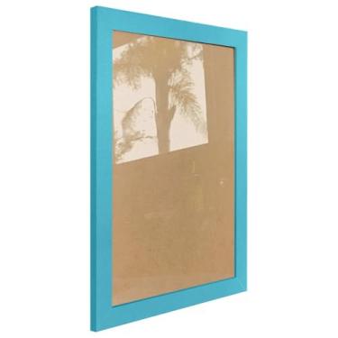 Imagem de Moldura Lisa Para Quadros Revestida com Fundo MDF e Vidro - 2x1 Cor:AZUL;Tamanho:15X21 CM