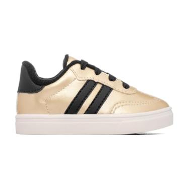 Imagem de Tenis Infantil Casual Recortes Menina My Funfy Kids 340A (Dourado, BR, Criança de 4 a 8 anos, Numérico, 31)