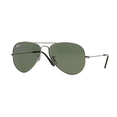 Imagem de Ray-Ban RB3025 Óculos de sol aviador de metal + conjunto de acessórios Vision Group, Metálico/verde cristal (W0879)
