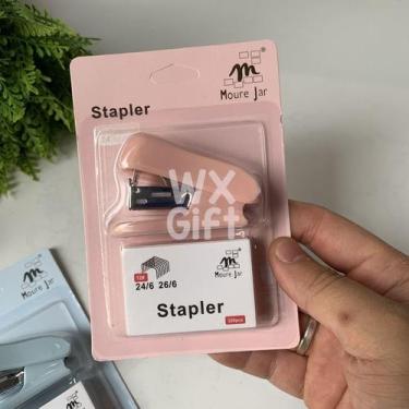 Imagem de Mini Grampeador Tons Pasteis - Michael Judi / WX Gift - NoBrand, Rosa 