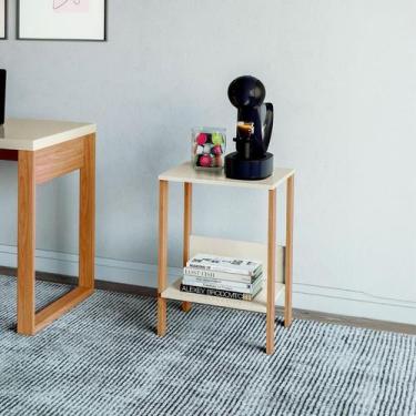 Imagem de Mesa Auxiliar Escritório Linha Industrial 100% Mdf - Pradel E, Off Whi