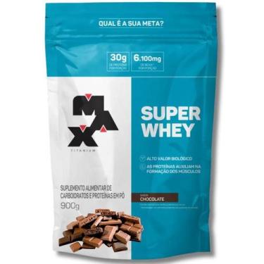 Imagem de Super Whey Protein 900g Max Titanium Proteína Concentrada, 900g, Choco