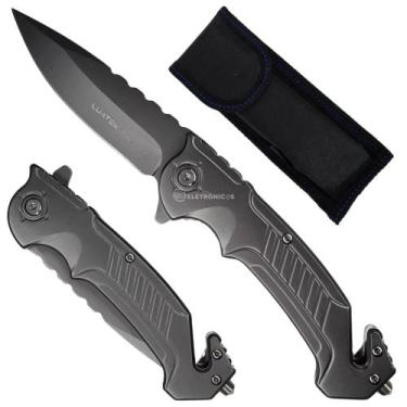 Imagem de Canivete 9,5cm, Quebra-Vidro, Cortador de Fios/Galhos e Abertura Semia