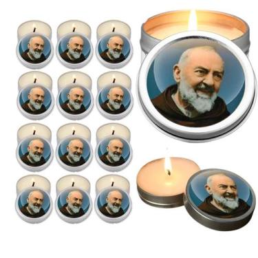 Imagem de 10 Velas Aromaticas Lembrancinhas Anjo da Guarda na Latinha Decoração 