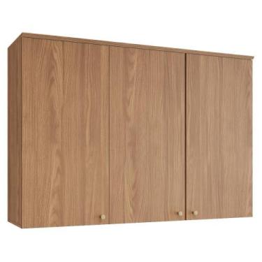 Imagem de Armário Aéreo Requinte 120cm 3 Portas - Móveis Henn, Nature