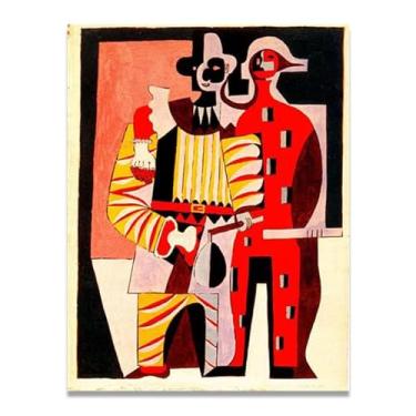 Imagem de Murais Pierrot e Harlequin Diego Rivera – Arte de realismo socialista mexicano, muralista do século 1392, coleção clássica do museu de Nova York para decoração de casa 80 x 104 cm