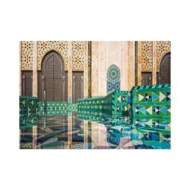Imagem de Allahu Akbar Kaaba Mesquita Sagrada Caligrafia Islâmica Pintura Em Tel
