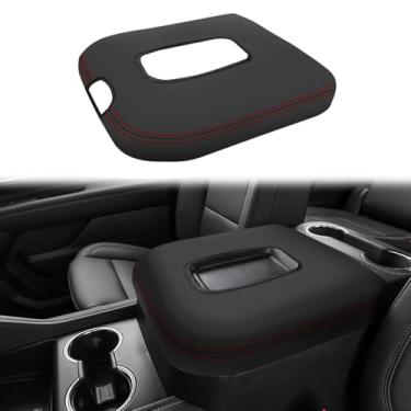 Imagem de XYHGM Capa de apoio de braço para console central de carro para Chevy Silverado & GMC Sierra 2019-2024 2025 couro antiarranhões caixa de descanso de braço central tampa protetor de assento acessórios