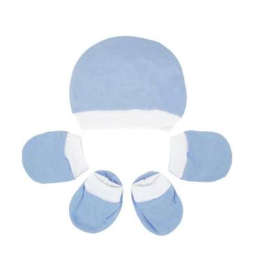 Imagem de Kit Com Touca Luva Sapatinho Gramado Bebê Meninas e Meninos - Koala Ba