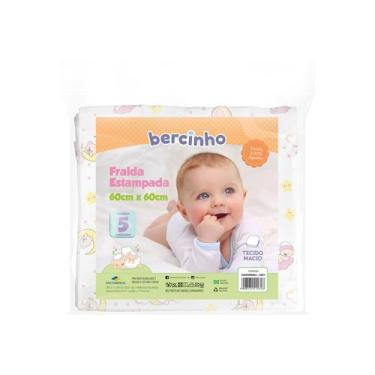 Imagem de Fralda de Pano Estampada 5 Unidades - BERCINHO, Feminino