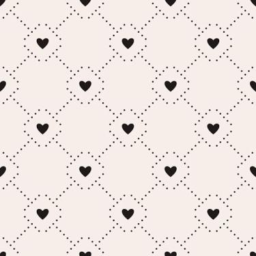 Imagem de Papel De Parede Adesivo Coração Losango Bege Preto 10m