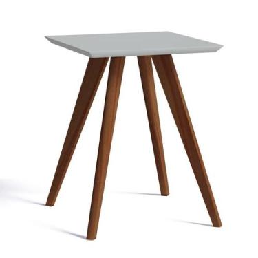 Imagem de Mesa Lateral Classic Quadrada Branca Acetinado - Imcal