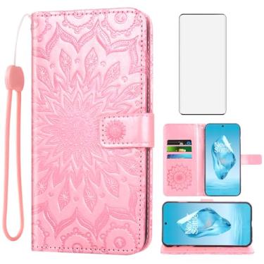 Imagem de Asuwish Capa de telefone para OnePlus 12R 5G/Ace 3 2024 carteira com protetor de tela de vidro temperado e capa flip fina de couro girassol suporte para cartão acessórios para celular One+ 12 R R12