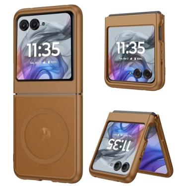 Imagem de DUEDUE Capa magnética para Motorola Moto Razr 2025/2024, Moto Razr 60/50 [compatível com MagSafe], capa protetora à prova de choque para Motorola Razr 2025/2024/60/50 6,9 polegadas, marrom deserto