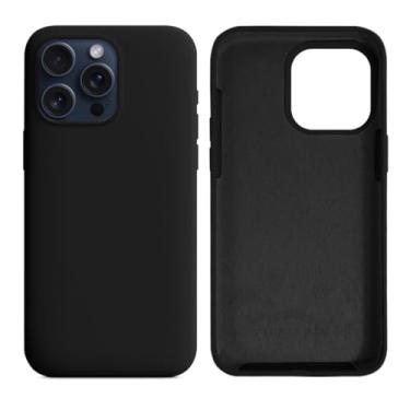 Imagem de Capa de Silicone para iPhone 16, 16 Pro e 16 Pro Max – Proteção Interna Aveludada com Ótimo Ajuste (Preto, Iphone 16)