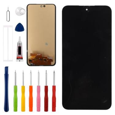 Imagem de Vvsialeek Novo conjunto de digitalizador de tela sensível ao toque LCD para Galaxy M35 5G [6,2 polegadas] com kit de ferramentas de reparo técnico - função de impressão digital