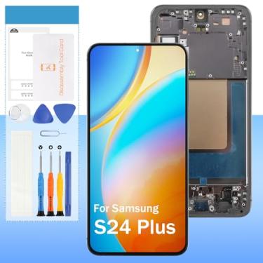Imagem de Tela de substituição AMOLED para Samsung Galaxy S24 Plus SM-S926U S926A S926W 17.0 cm LCD Display Touch Digitalizador Vidro Montagem - Preto com Moldura - Ferramentas