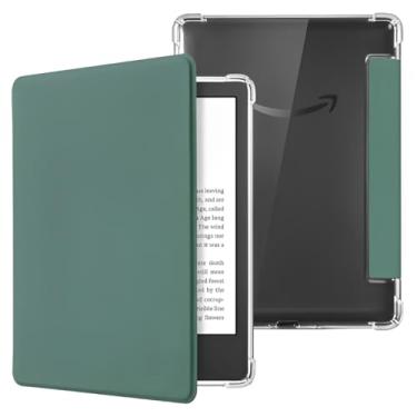 Imagem de Capa Para Kindle 11ª Geração 6” (Modelos 2022 e 2024 – C2V2L3 e RS23CV) – Proteção Leve e Rígida com Traseira Transparente – Auto Hibernação – Fechamento Magnético (Verde Escuro)