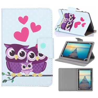 Imagem de DETUOSI Capa universal para tablet de 10 polegadas para ECOPAD TH-KK12C, Aiprotablet K10, MEIZE D115, YINOCHE Y101, COLORROOM CP10/30, Kimlok 25.4 cm, capa protetora de couro PU, suporte fólio com 4