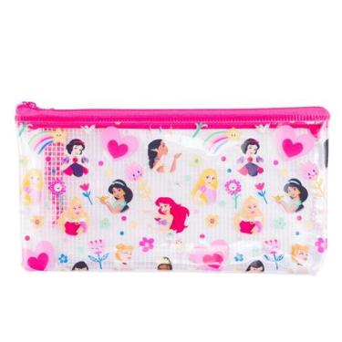 Imagem de Necessaire Estojo Transparente Princesas 11.5x21cm - Disney
