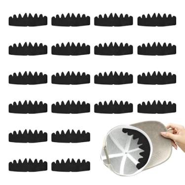 Imagem de 20 peças de inserção de modelador de chapéu para bonés de beisebol, forro de chapéu reutilizável lavável flexível, modelador de boné de beisebol de feltro com almofada interna de tecido não tecido