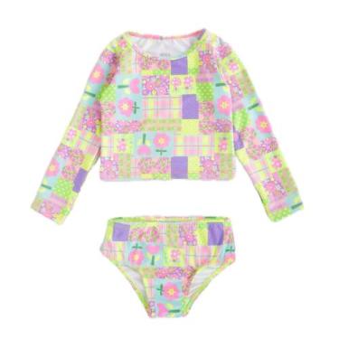 Imagem de Biquini infantil cropped Flores - Boca Grande, 4 anos