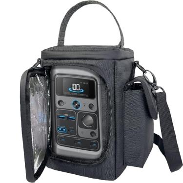 Imagem de Bolsa de viagem à prova d'água compatível com Anker SOLIX C300 DC Power Bank Station Outdoor 288Wh 90.000mAh, capa de armazenamento para estação de banco de energia com dois bolsos e alça ajustável