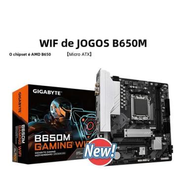 Imagem de Suporte DDR5 6400 Placa-mãe GIGABYTE B650M GAMING WIFI AMD Socket AM5 
