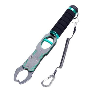 Imagem de oshhni Alicate de pesca, pinça de peixe, à prova de ferrugem, equipamento de pesca multifuncional para água doce e salgada para homens, balança de 18 kg, Titânio