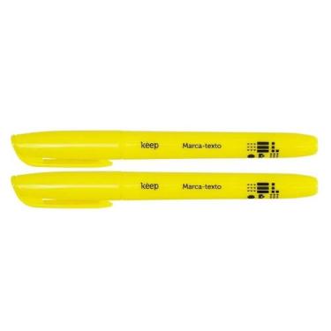 Imagem de Pincel Marca Texto Neon Keep Kit c/2 Unidades - Amarelo