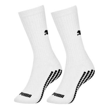 Imagem de Meia Esportiva Branca Masculina Cano Médio 39 a 43 Puma
