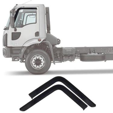 Imagem de Calha de Chuva Esportiva Ford Cargo 2015 16 17 2 Portas Fumê - EcoFlex