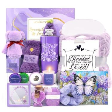 Imagem de Conjunto de presentes Bete Lavender Spa com copo, vela, banheira e mui