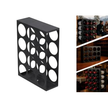 Imagem de Suporte 12 Garrafas Vinho Aço Mesa Bancada Adega Organizador TLPRO - Espaço e Elegância na Sua Adega