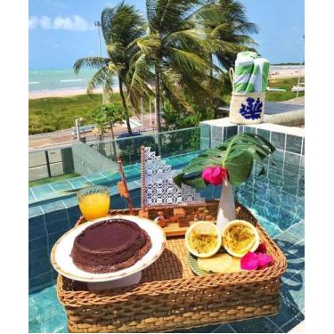 Imagem de Bandeja Artesanal de Vime  Exclusiva, Flutuante e Multiuso - Bella don