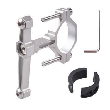 Imagem de Adaptador ajustável para gaiola de garrafa de água, suporte de liga de alumínio anodizado para guidão, adaptador universal para MTB/estrada/E-Bike/bicicleta infantil, inclui espaçadores