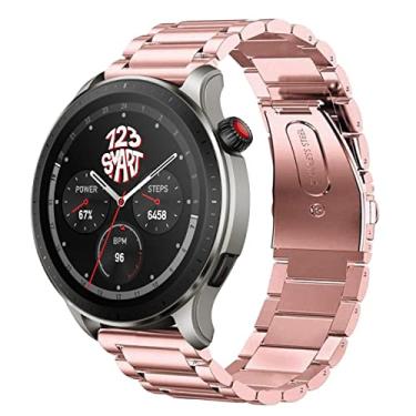 Imagem de Pulseira de Aço Inoxidável marca 123smart Compativel com Gtr 4 Gtr3 Gtr 2 Gtr 2 Gtr 47mm Pace S1 Stratos 1 Stratos 2 E Stratos 3 Huawei Gt 1 2 3 4 5 46mm Bip 5 E 6 Cheetah Round Pro Balance 1 e 2 - 123smart