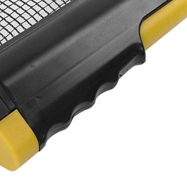 Imagem de Tênis de Tênis de Mesa -rack Portável, Telescópio de Poliéster Incorporado Ajustável para a Onda do Jogador Negro (Amarelo e preto no lado ondulado)