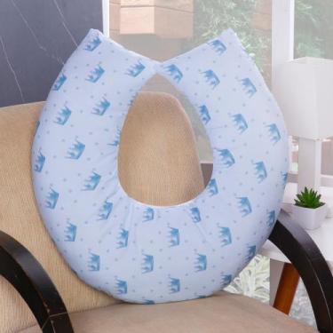 Imagem de Almofada para Amamentação de Bebê Menino com Capa Removível - AVM Enxo