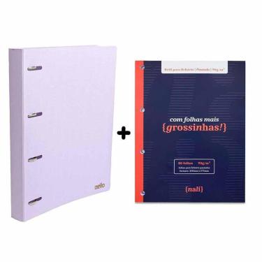 Imagem de Fichario Universitario Tons Pasteis Lavanda Com Refil Nali