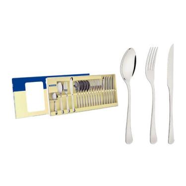 Imagem de Faqueiro Tramontina Havana em Aço Inox com Facas para Churrasco 24 Peç