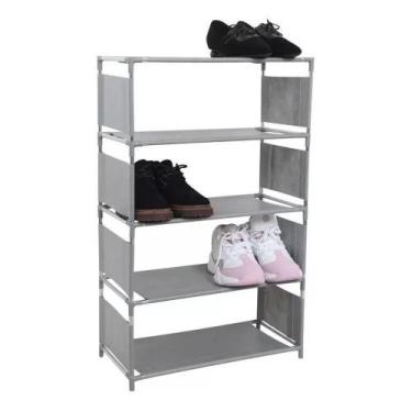 Imagem de Estante 5 Prateleiras Sapateira Multiuso Organizadora Sapatos Brinqued