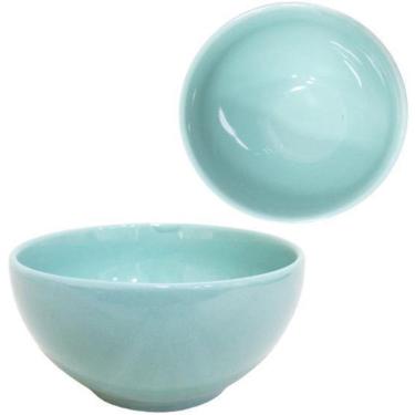 Imagem de Tigela Cumbuca De Porcelana Bowl Verde 500Ml